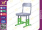 Tabela e cadeiras ajustáveis da escola do estudante do metal com pés da resistência do patim fornecedor